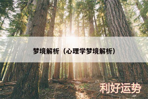 梦境解析以及心理学梦境解析