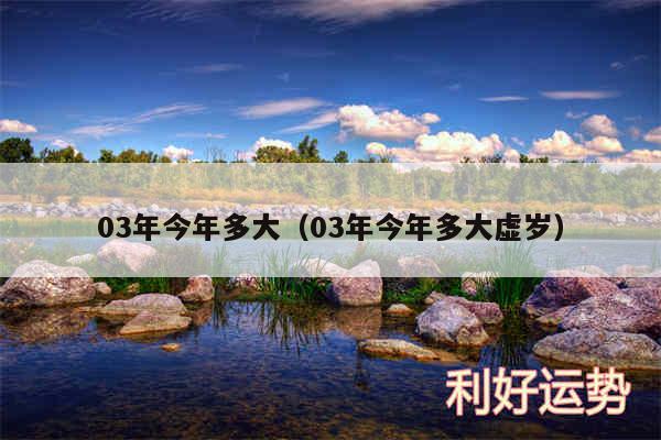 03年今年多大以及03年今年多大虚岁