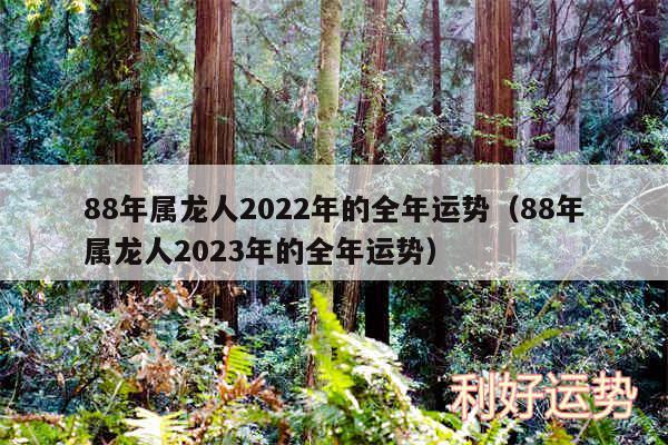 88年属龙人2024年的全年运势以及88年属龙人2024年的全年运势