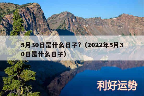 5月30日是什么日子?以及2024年5月30日是什么日子