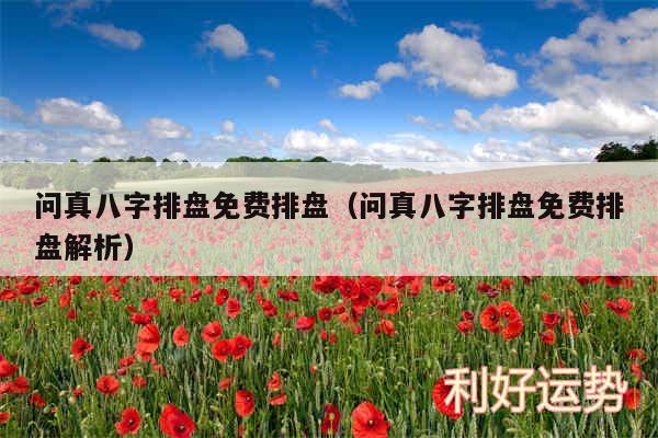 问真八字排盘免费排盘以及问真八字排盘免费排盘解析