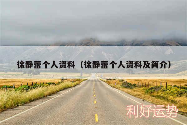 徐静蕾个人资料以及徐静蕾个人资料及简介