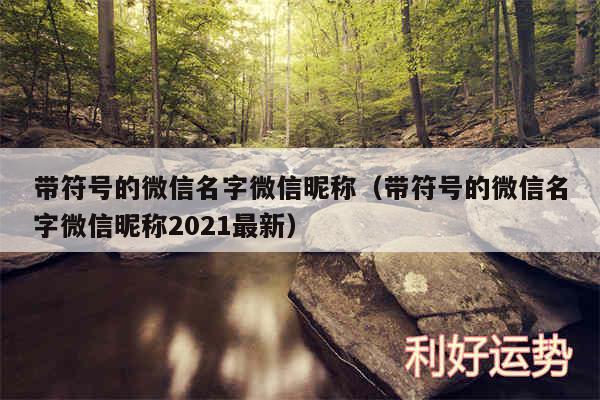 带符号的微信名字微信昵称以及带符号的微信名字微信昵称2024最新