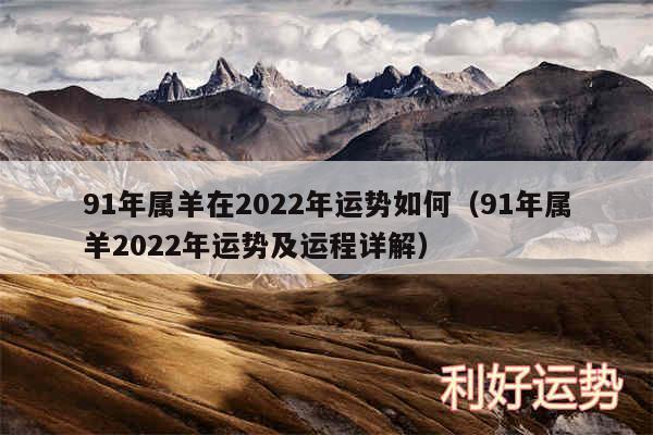 91年属羊在2024年运势如何以及91年属羊2024年运势及运程详解