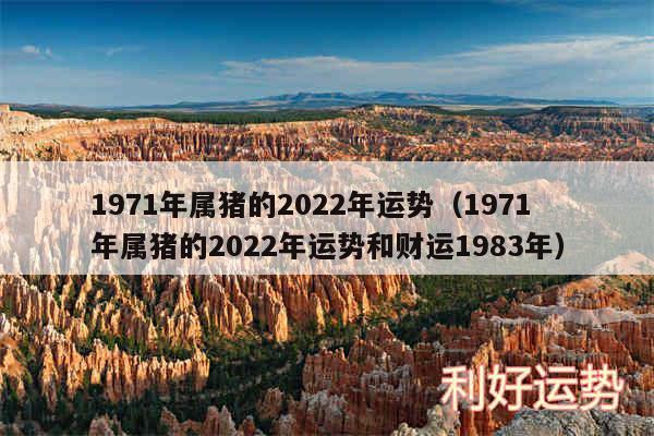 1971年属猪的2024年运势以及1971年属猪的2024年运势和财运1983年