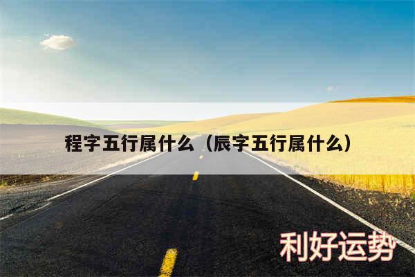 程字五行属什么以及辰字五行属什么