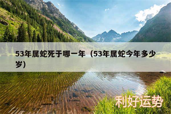 53年属蛇死于哪一年以及53年属蛇今年多少岁