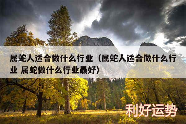 属蛇人适合做什么行业以及属蛇人适合做什么行业 属蛇做什么行业最好