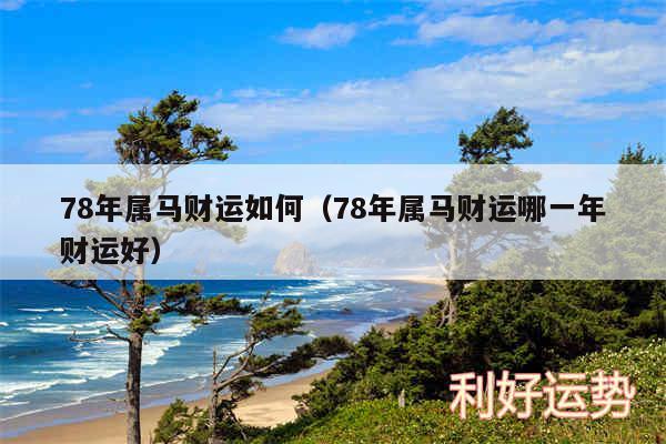 78年属马财运如何以及78年属马财运哪一年财运好