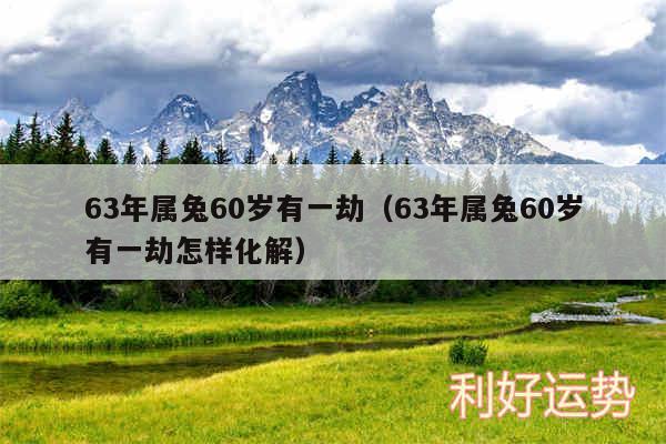 63年属兔60岁有一劫以及63年属兔60岁有一劫怎样化解