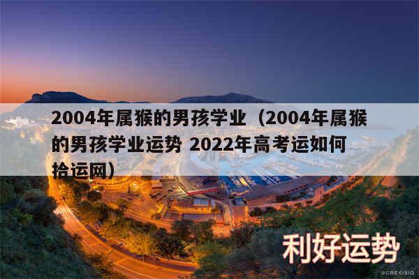 2004年属猴的男孩学业以及2004年属猴的男孩学业运势 2024年高考运如何  拾运网