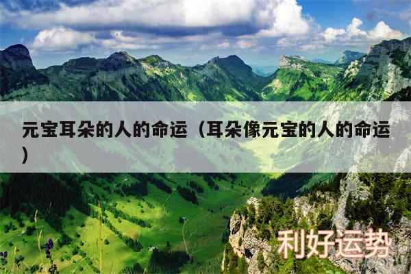 元宝耳朵的人的命运以及耳朵像元宝的人的命运
