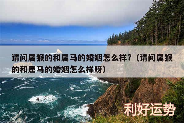 请问属猴的和属马的婚姻怎么样?以及请问属猴的和属马的婚姻怎么样呀