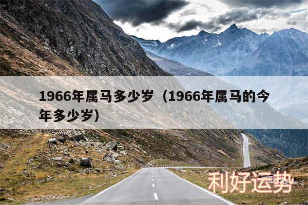 1966年属马多少岁以及1966年属马的今年多少岁