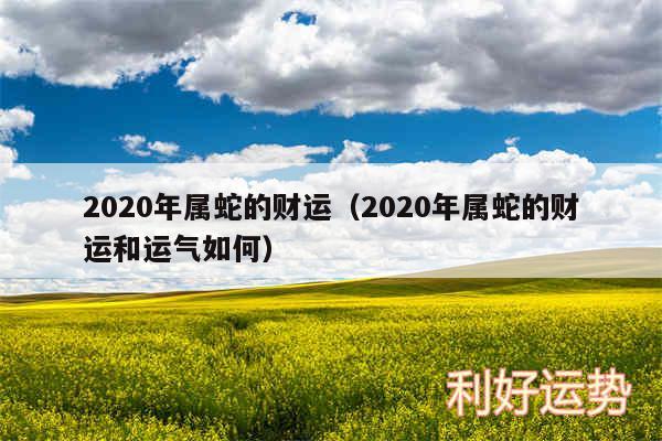 2020年属蛇的财运以及2020年属蛇的财运和运气如何