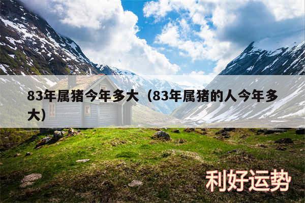 83年属猪今年多大以及83年属猪的人今年多大