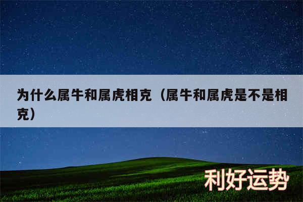 为什么属牛和属虎相克以及属牛和属虎是不是相克