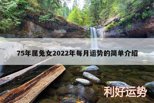 75年属兔女2024年每月运势的简单介绍