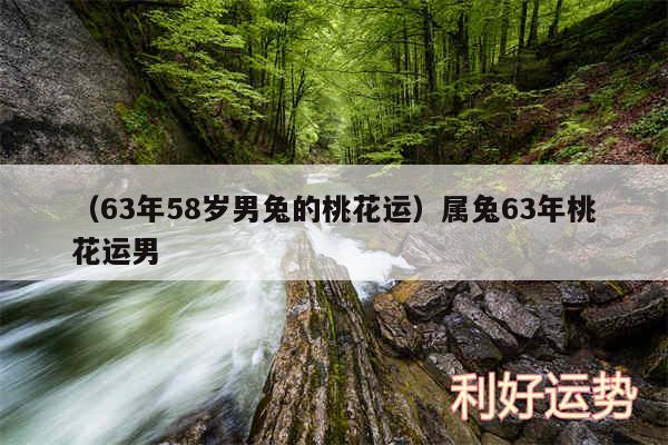 以及63年58岁男兔的桃花运属兔63年桃花运男