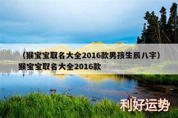 以及猴宝宝取名大全2016款男孩生辰八字猴宝宝取名大全2016款