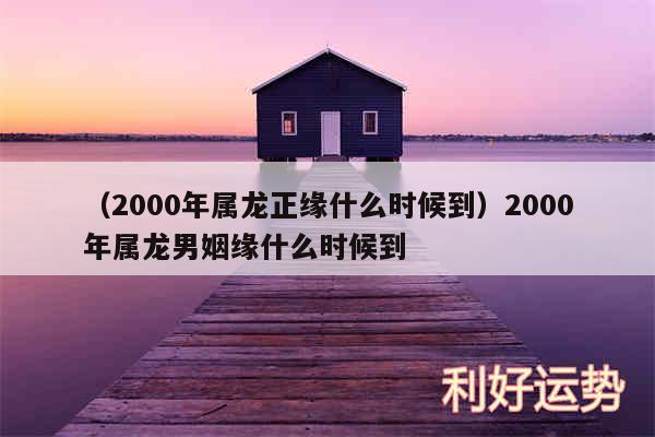 以及2000年属龙正缘什么时候到2000年属龙男姻缘什么时候到