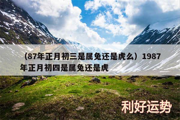 以及87年正月初三是属兔还是虎么1987年正月初四是属兔还是虎