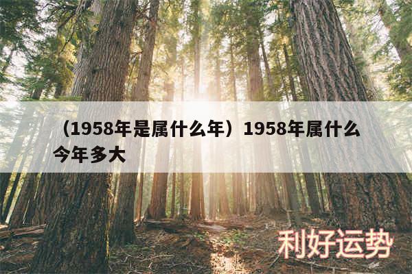 以及1958年是属什么年1958年属什么今年多大