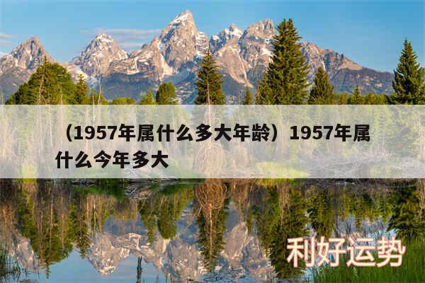 以及1957年属什么多大年龄1957年属什么今年多大