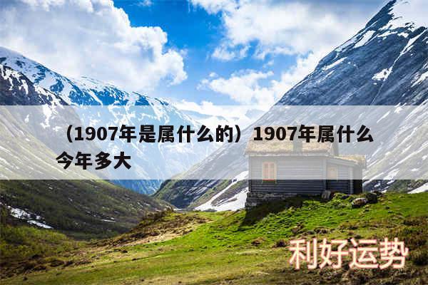 以及1907年是属什么的1907年属什么今年多大