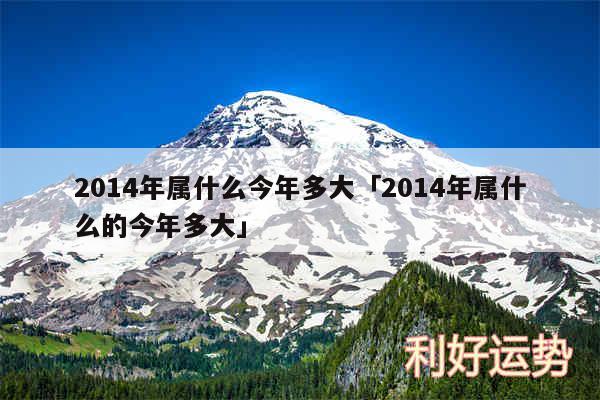 2014年属什么今年多大及2014年属什么的今年多大