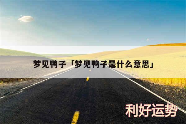 梦见鸭子及梦见鸭子是什么意思