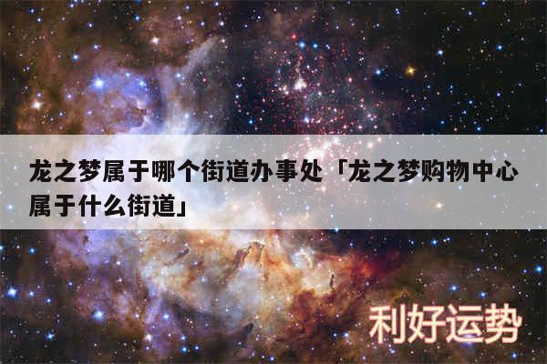 龙之梦属于哪个街道办事处及龙之梦购物中心属于什么街道