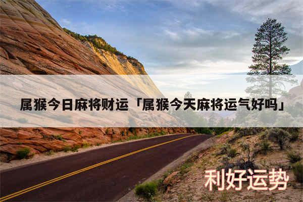 属猴今日麻将财运及属猴今天麻将运气好吗