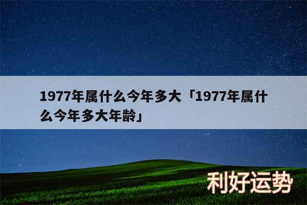 1977年属什么今年多大及1977年属什么今年多大年龄