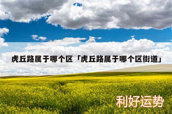 虎丘路属于哪个区及虎丘路属于哪个区街道
