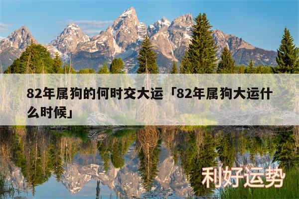 82年属狗的何时交大运及82年属狗大运什么时候