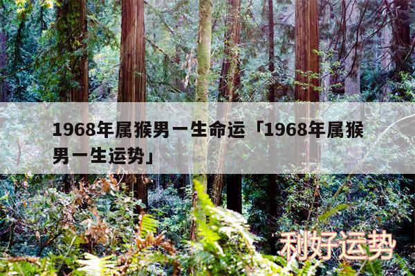 1968年属猴男一生命运及1968年属猴男一生运势