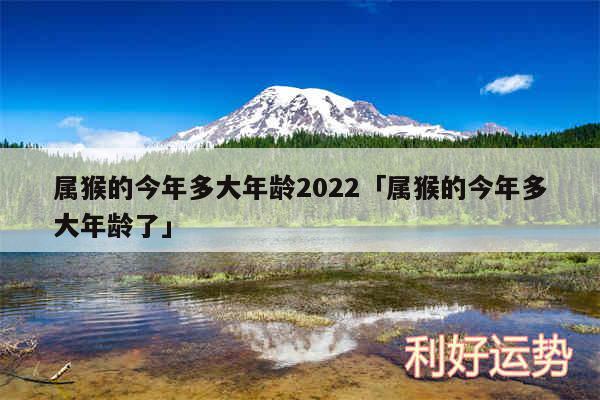 属猴的今年多大年龄2024及属猴的今年多大年龄了