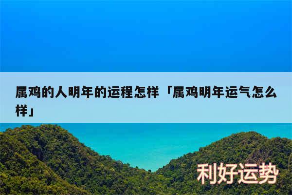 属鸡的人明年的运程怎样及属鸡明年运气怎么样