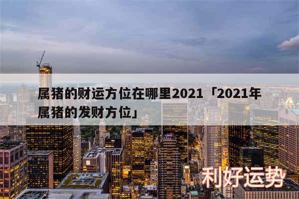 属猪的财运方位在哪里2024及2024年属猪的发财方位