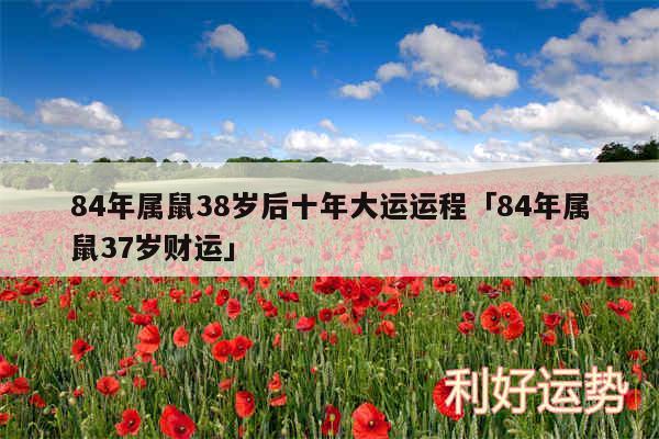 84年属鼠38岁后十年大运运程及84年属鼠37岁财运