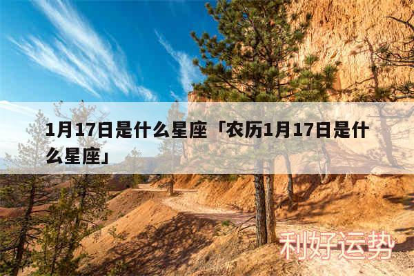 1月17日是什么星座及农历1月17日是什么星座