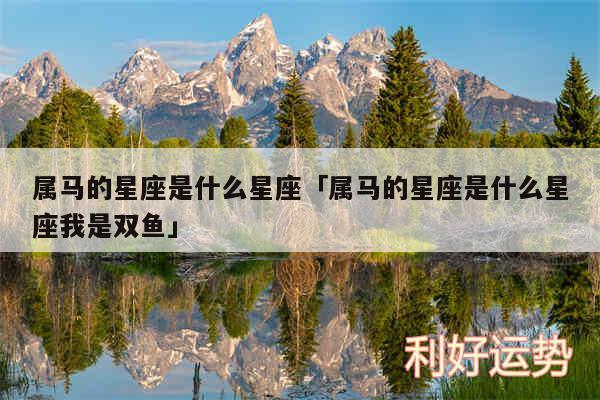 属马的星座是什么星座及属马的星座是什么星座我是双鱼