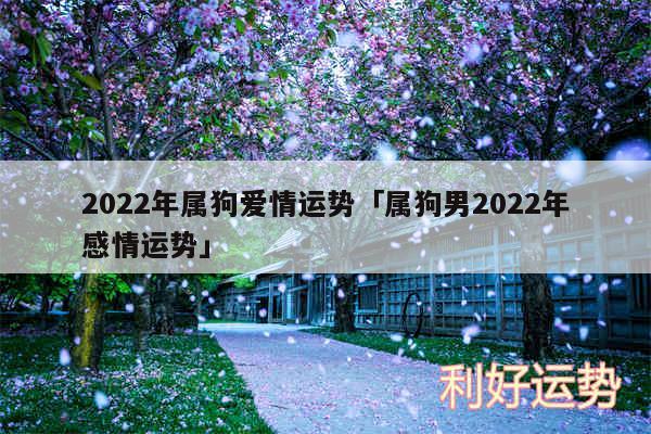 2024年属狗爱情运势及属狗男2024年感情运势