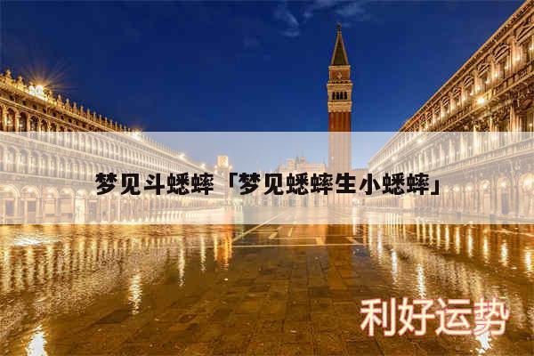 梦见斗蟋蟀及梦见蟋蟀生小蟋蟀