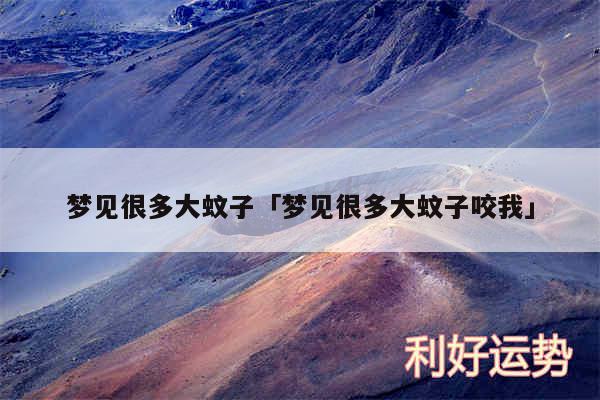 梦见很多大蚊子及梦见很多大蚊子咬我