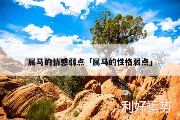 属马的情感弱点及属马的性格弱点