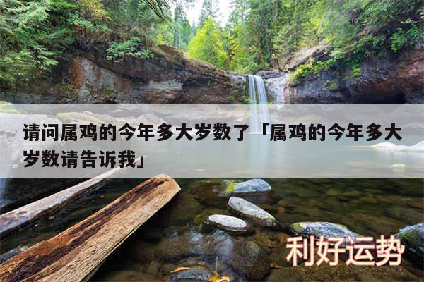 请问属鸡的今年多大岁数了及属鸡的今年多大岁数请告诉我