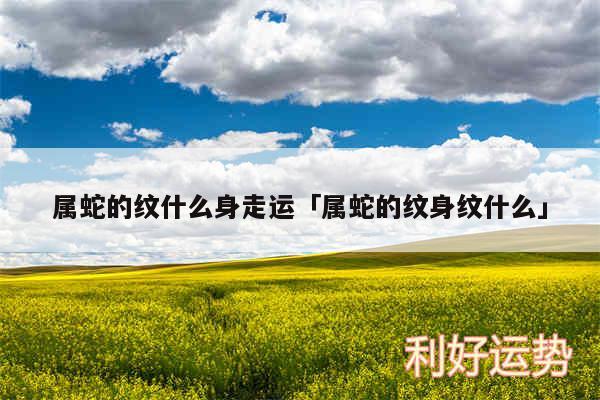 属蛇的纹什么身走运及属蛇的纹身纹什么