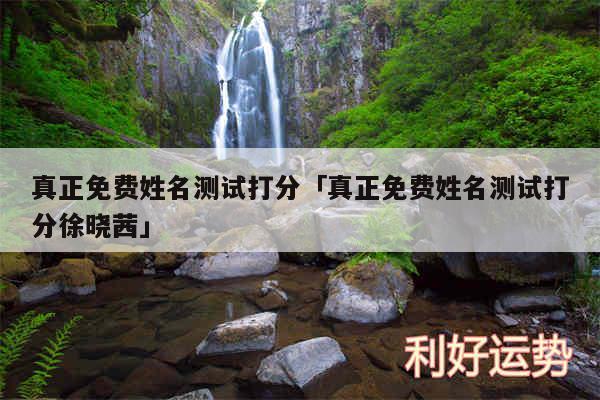 真正免费姓名测试打分及真正免费姓名测试打分徐晓茜